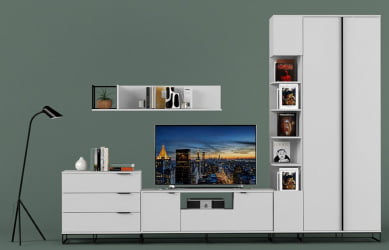 Полка навесная City большая белый