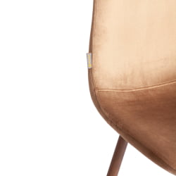 Металлический стул BREEZE (mod. JSC-58) Велюр/металл , 44 х 53 х 86 см, Dark brown (темно-коричневый) HLR11/ орех