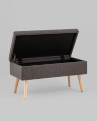 Банкетка Сторми с ящиком темно-серый