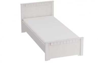 Кровать Прованс №4 с основанием Бодега белая Патина премиум