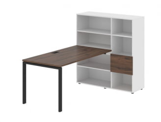 Рабочая станция EDIS EURST 1215 Дуб Денвер темный Черный Белый