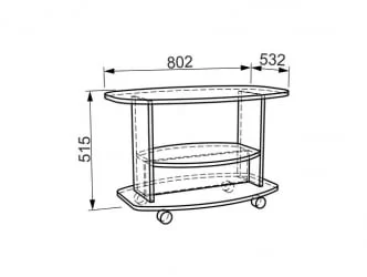 Стол Лидер модуль 01 Дуб млечный