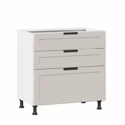 Тумба кухонная 800 с 3 ящиками (4) Джамис ЛД 296.160.000.095 Белый Кашмир