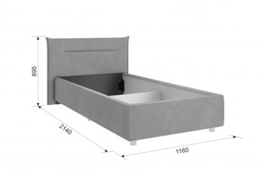 Кровать с ящиком Квест с подъем. механизмом ZP.KM0.9-03 сосна (велюр)