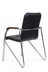 Стул Самба с деревянными подлокотниками SMB-02H Хром гальв. Черный