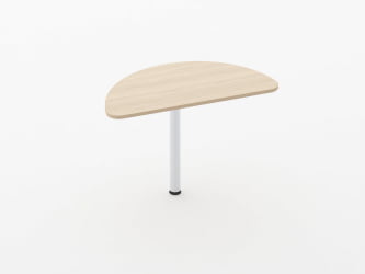 Приставка-полукруг для двух угловых столов Glassy 2.20 Орех