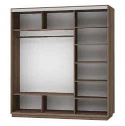 Шкаф-купе трехдверный Экспресс Трио Элемент 2100х2200h Ясень шимо тёмный