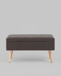 Банкетка Сторми с ящиком темно-серый