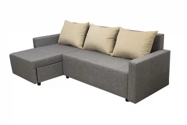 Угловой диван Sherry (3 категория) с механизмом подъема оттоманки Визит 118-Нео Латте