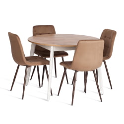 Металлический стул CHILLY (mod. JSC-220) Велюр/металл , 44,5х52,5х88 см, Brown (коричневый) HLR11 / орех