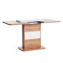 Раздвижной стол SMART ЛДСП, 105-140х68,6х75 см, Дуб вотан/Белый