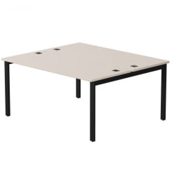 Бенч-система на 2 места на металлокаркасе, опоры 90 гр Everprof EVO 254S018 Кашемир Черный (1580)