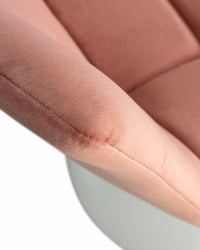 Стул барный DOBRIN TAILOR WHITE (пудрово-розовый велюр (MJ9-32)) 2 шт