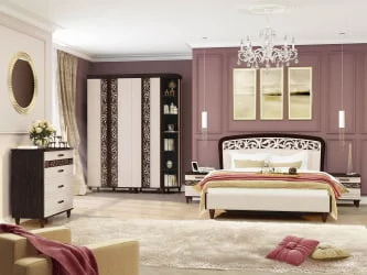 Комод Катрин 92.18 Дуб венге Белый песок Браун вуд