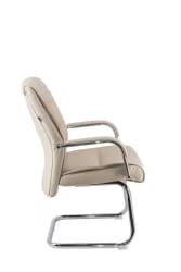 Кресло для посетителей Еверпроф Бонд CФ экокожа Бежевый / Everprof Bond CF