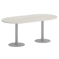 Стол овальный ХОМЕ ОФФИCЕ ВР.СП-5-180.1 Дуб Наварра/Серый металл / HOME OFFICE VR.SP-5-180.1