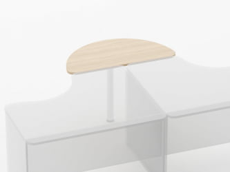 Приставка-полукруг для двух угловых столов Glassy 2.20 Венге