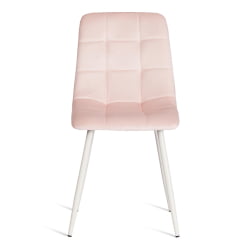 Дизайнерский стул CHILLY (mod. 7094-1) вельвет/металл, 44,5х52,5х86 см, pink (розовый) HLR39 / белый