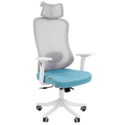 Кресло руководителя CHAIRMAN CH563 Белый/бирюзовый