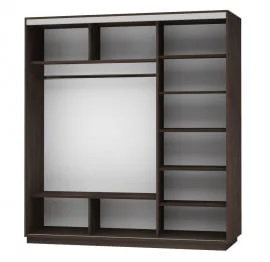 Шкаф-купе трехдверный Экспресс Трио Элемент 2100х2200h Дуб венге