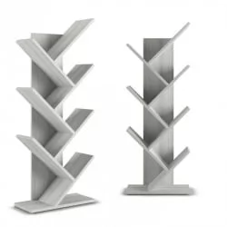 Стеллаж в гостиную Акцент СК-9 (9 полок) Выбеленное дерево