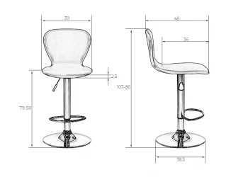 Стул барный DOBRIN ELISA Кремовый