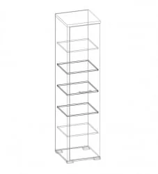 Шкаф-пенал с полками Карисма 5.1а Дуб сонома/Белый глянец