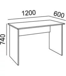 Стол прямой Остин Модуль №11 Ясень шимо светлый/белый