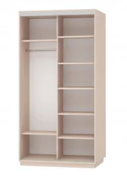 Шкаф-купе со стеклом Экспресс Дуо Комби 1200х2200h Белый снег