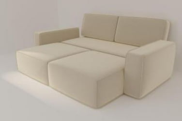 Коричневый диван Сунндал (Berhouse) Цвет фасада: Кофе рогожка; Тип: Прямой; Материал фасада: Микророгожка