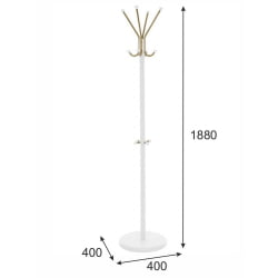 Вешалка напольная В 33Н Белый