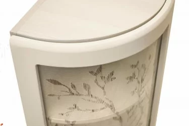 Шкаф торцевой закрытый (лев/прав) Графит 74.16 Сосна Астрид /Ваниль