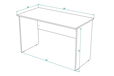 Стол офисный СО 1200-16 Ясень шимо св.