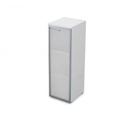 Пенал средний со стеклом левый ГЛОСС ЛИНЕ 9НЛ.017.6 Белый Премиум / GLOSS LINE