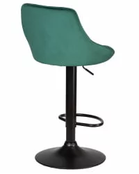 Стул барный DOBRIN LOGAN BLACK Зеленый велюр MJ9-88