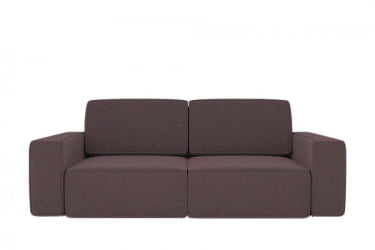 Коричневый диван Сунндал (Berhouse) Цвет фасада: Кофе рогожка; Тип: Прямой; Материал фасада: Микророгожка