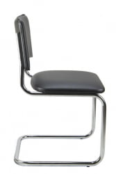 Стул Сильвия 02S Черный/Металл Хром гальв.
