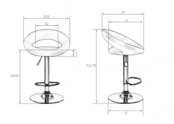 Стул барный DOBRIN MIRA (коричневый) 2 шт