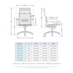 Кресло офисное МЕТТА B 2m 9/K131, Основание 17832 Комплект 4 Белое