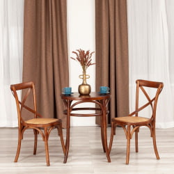 Стол деревянный THONET (mod.T9151) дерево вяз, 60х75 см, Темный Орех (№5)