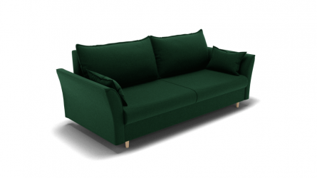 Диван Барселона-1 независимый пружинный блок (ЗР) Цвет фасада: Зеленый; Тип: Прямой; Материал фасада: Металл/Велюр