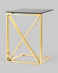 Стол квадратный КРОСС 40x40 Золото