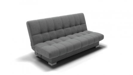 Диван Хьюстон-1 (ЗР) Цвет фасада: Светло серый; Тип: Прямой; Материал фасада: Металл/Велюр