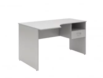 Стол письменный левый SET140-1 L c подвесной тумбой Белый