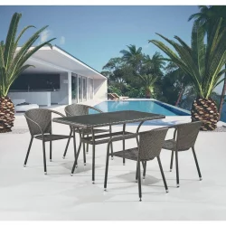 Комплект плетеной мебели T286A/Y137C-W53 Brown 4Pcs