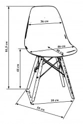 Стул обеденный DOBRIN DSW Светло-серый GR-01