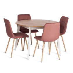 Мягкий стул CHILLY (mod. JSC-220) Велюр/металл , 44,5х52,5х88 см, Coral (коралловый) HLR44 / натуральный