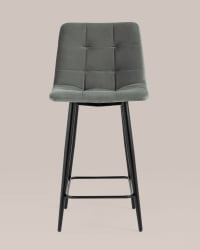 Стул полубарный Джанго велюр Серый