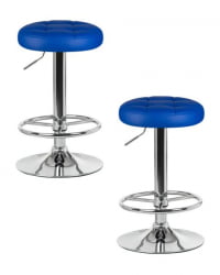 Табурет барный DOBRIN BRUNO (синий) 2 шт