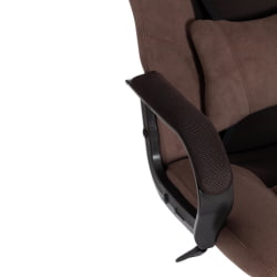 Кресло DRIVER (22) флок/ткань, коричневый, 6/TW-24